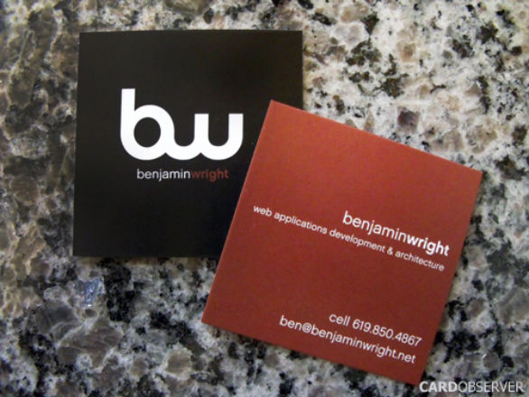 Square Business Card - Benjamin Wright