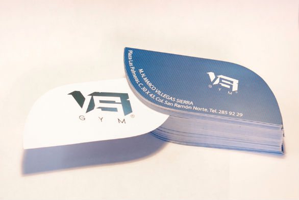 Custom Shaped Business Cards - VS Gym 