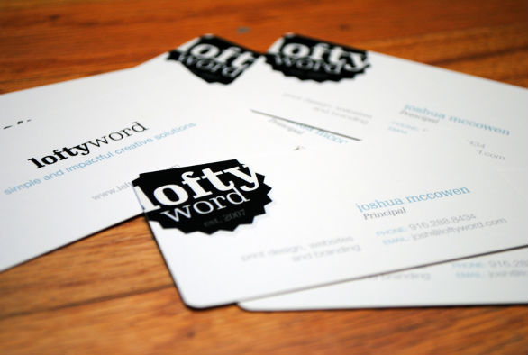 Custom Shaped Business Cards - Lofty Word 