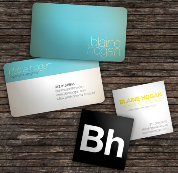 Custom Shaped Business Cards - Blain Hogan 