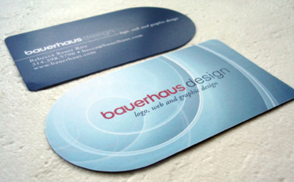 Custom Shaped Business Cards - Bauerhaus Design 