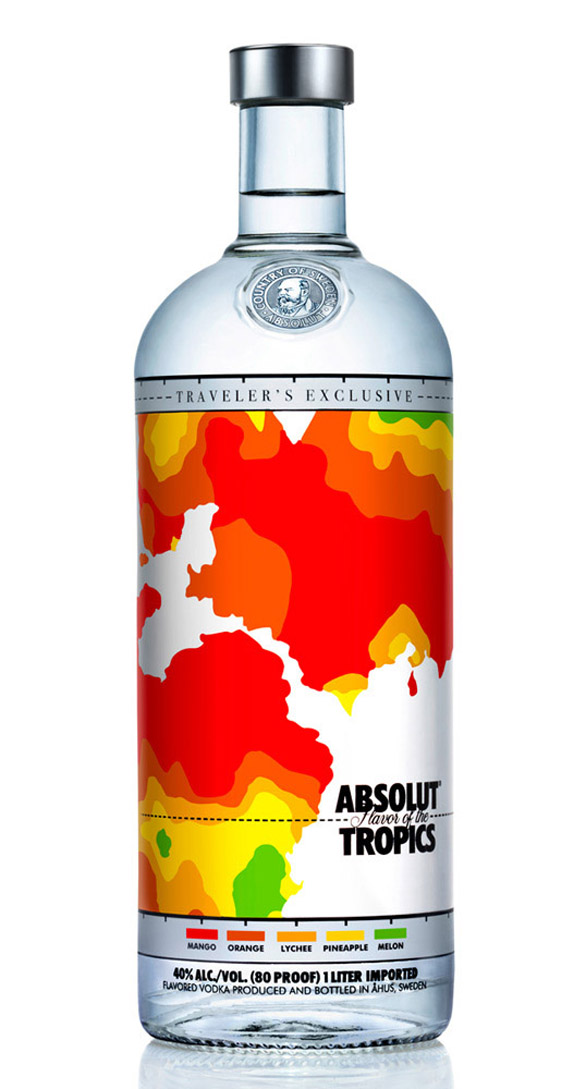 Beverage Label Printing - absolut tropical