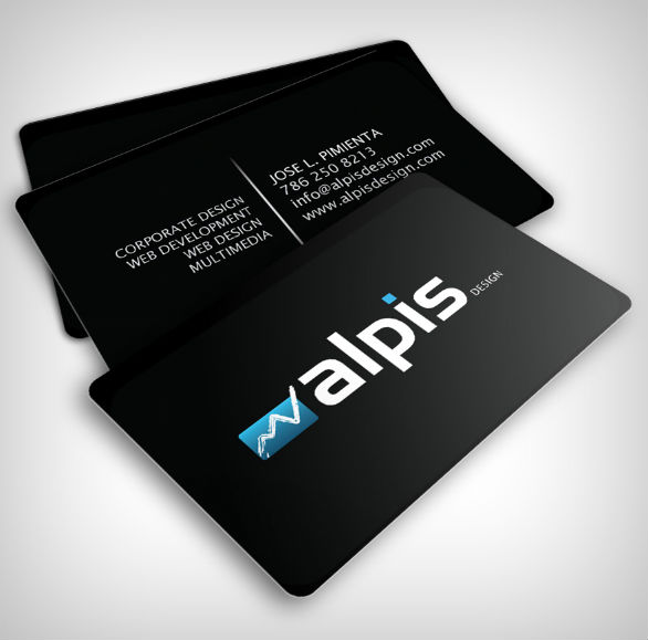 Black Business Cards - Alpis