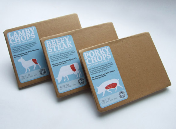 Food Label Design - Meaty Packaging