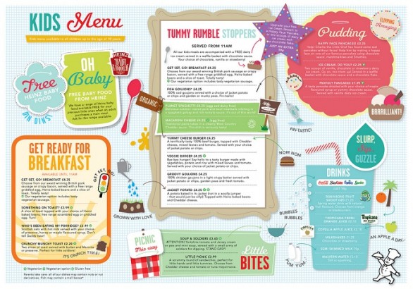 restaurant menu ideas - little chef (spread)