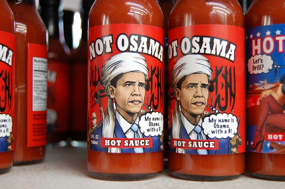 hot sauce labels - not osama