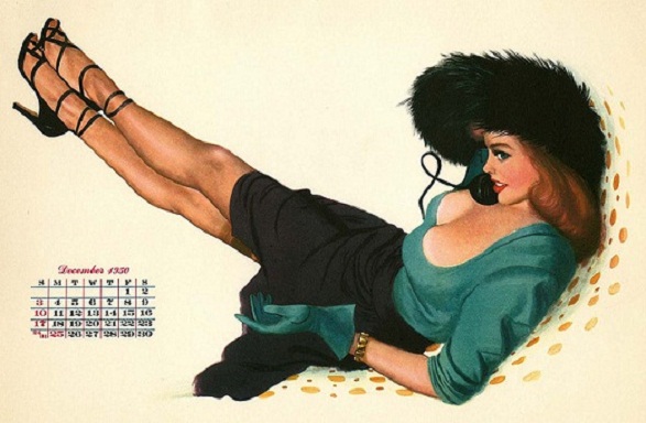Pin-Up Girl Calendar - 1950 Calendar Suzee Q
