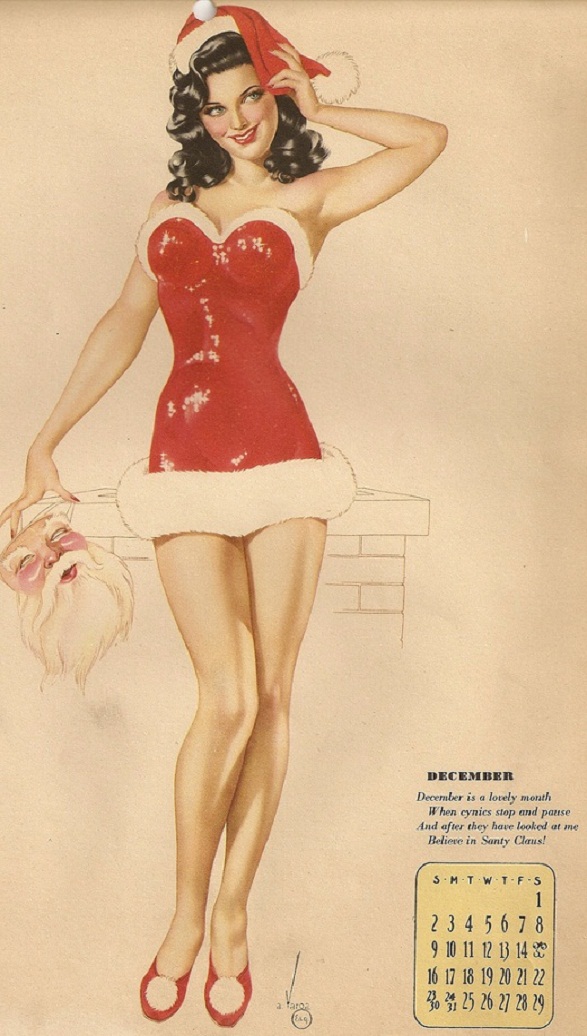 Pin-Up Girl Calendar - December - Zawesome