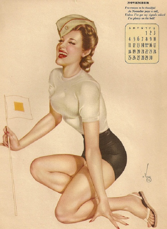 Pin-Up Girl Calendar - November - Zawesome