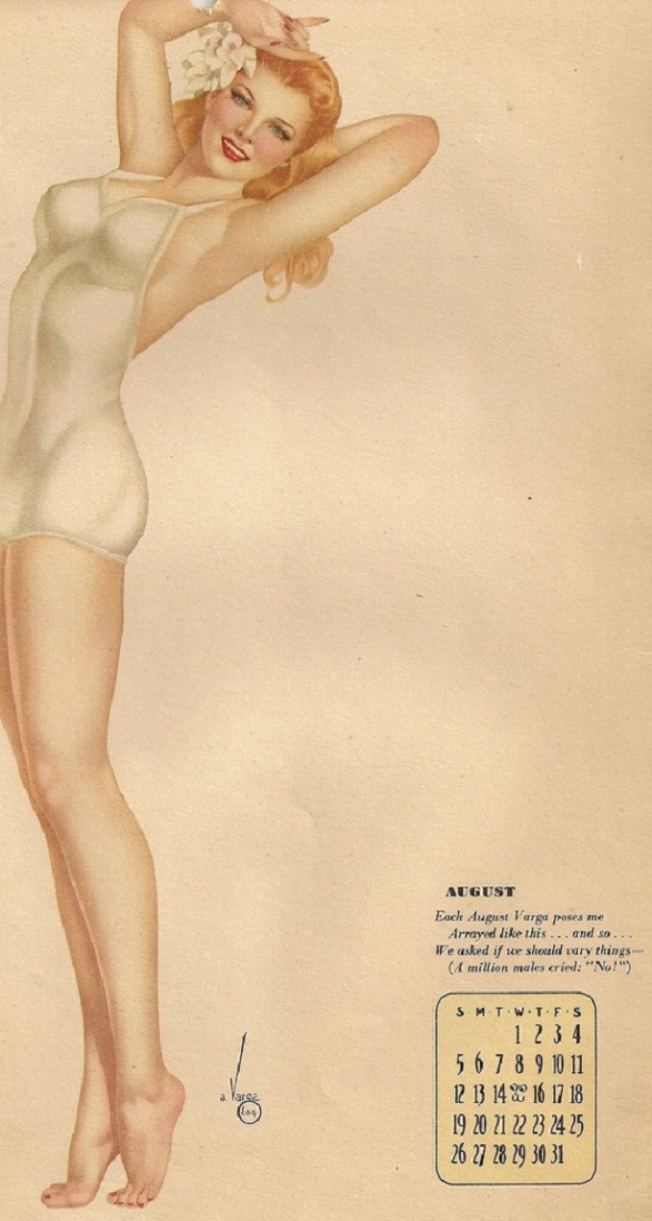 Pin-Up Girl Calendar - August