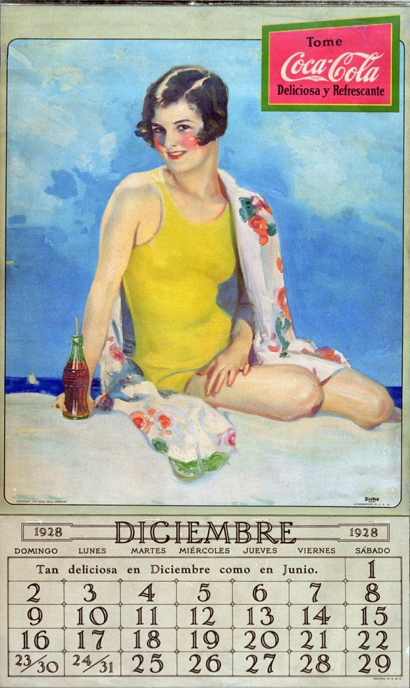 Pin-Up Girl Calendar - Mexican Coca Cola Calendar