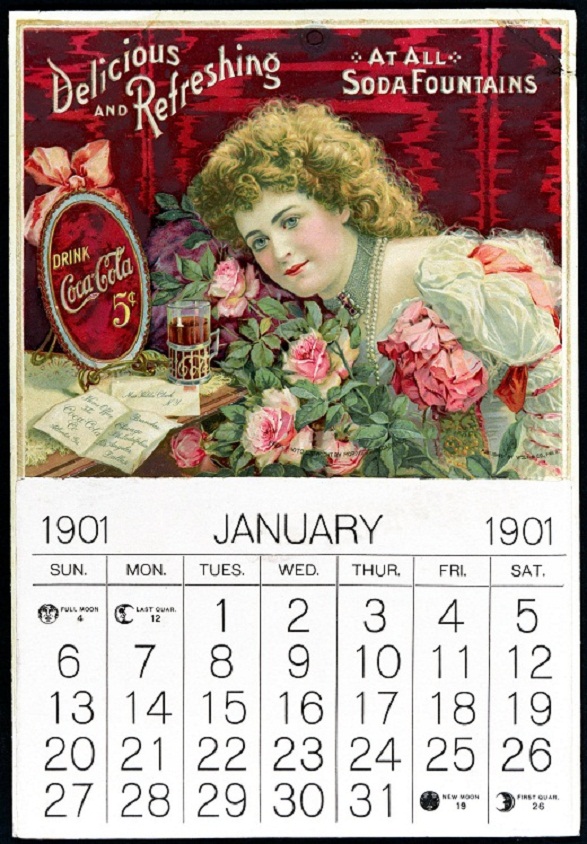 Pin-Up Girl Calendar - Coca Cola 1901