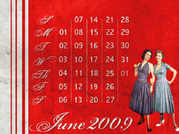 Pin-Up Girl Calendar - 2009 Vintage Calendar by Jeepika