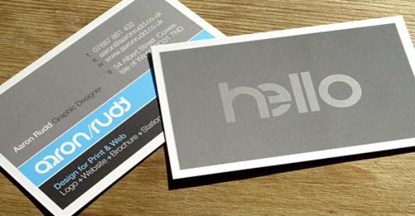 Cool Business Card Designs - Aaron Rudd