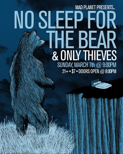 flyer design ideas -no sleep for the bear