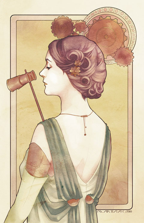 Art Nouveau Poster - steampunk