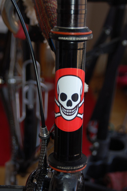 Bicycle Bumper Stickers - Skull