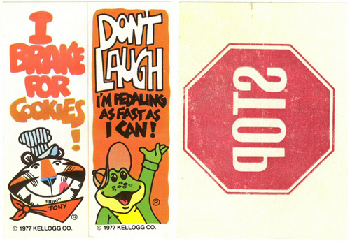 Bicycle Bumper Stickers - Cereal