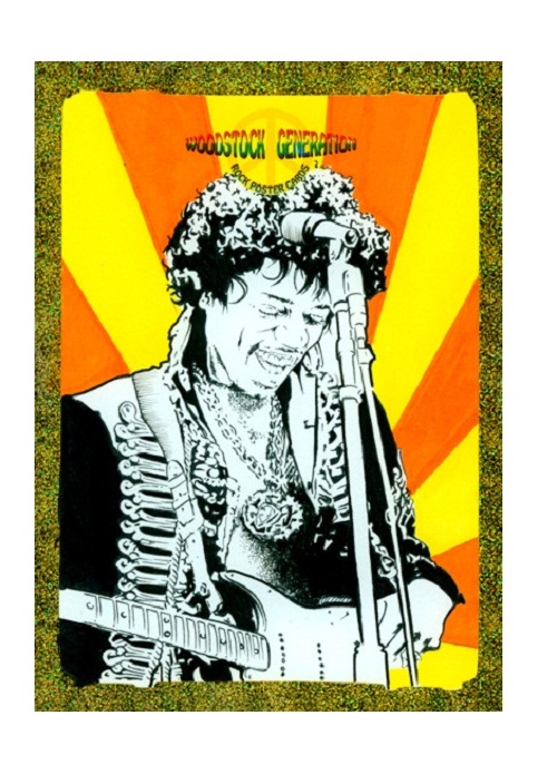 rock band stickers - Jimi Hendrix