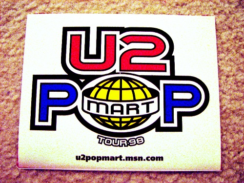 rock band stickers - U2