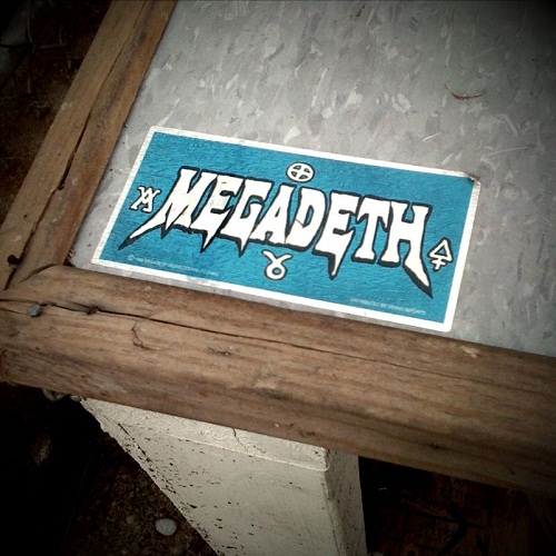 rock band stickers - megadeth