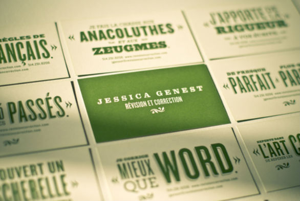 Sample Business Card Designs - Jessica Genest