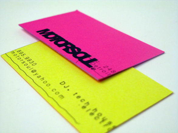 Sample Business Card Designs - DJ Motorsoul