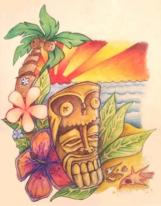 Tiki Art Poster Design Inspiration - The Tiki