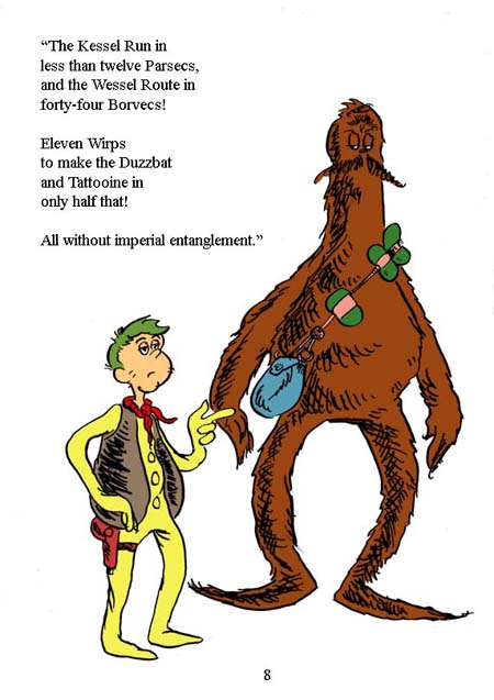 Dr. Seuss Art - Han and Chewie