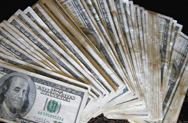 dollar bills stack