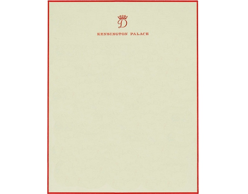 Personal Letterhead - Princess Diana