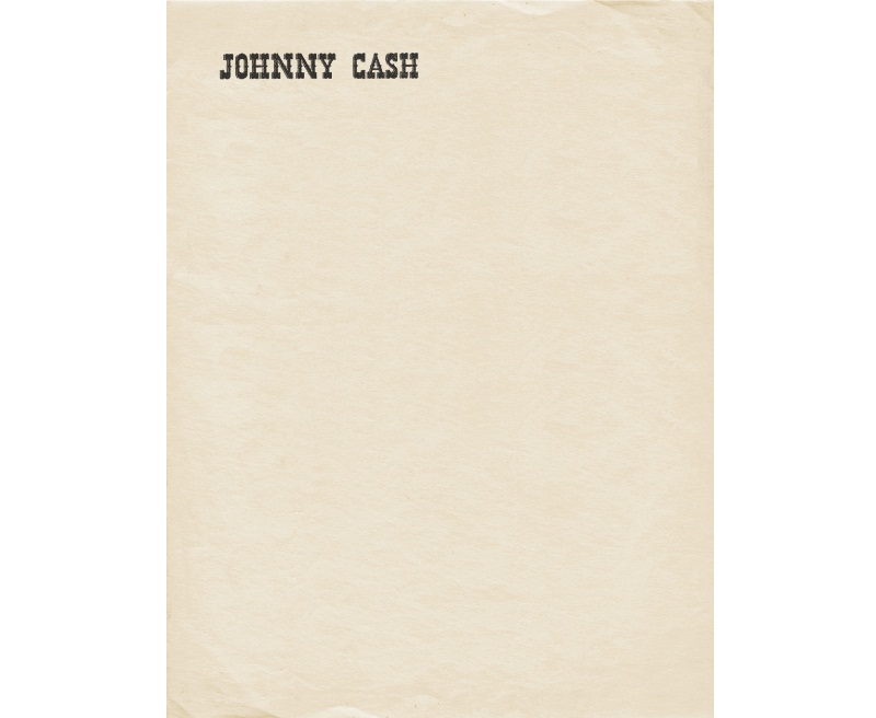 Personal Letterhead - Johnny Cash