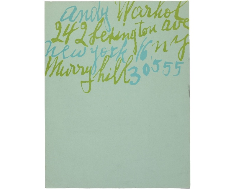 Personal Letterhead - Andy Warhol