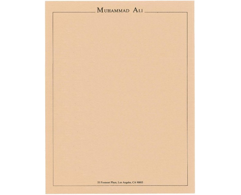 Personal Letterhead - Muhammad Ali