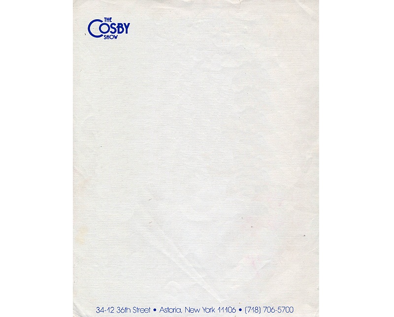 Personal Letterhead - Bill Cosby