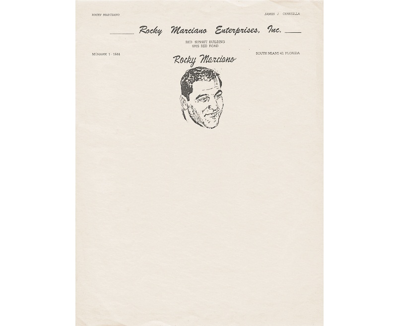 Personal Letterhead - Rocky Marciano