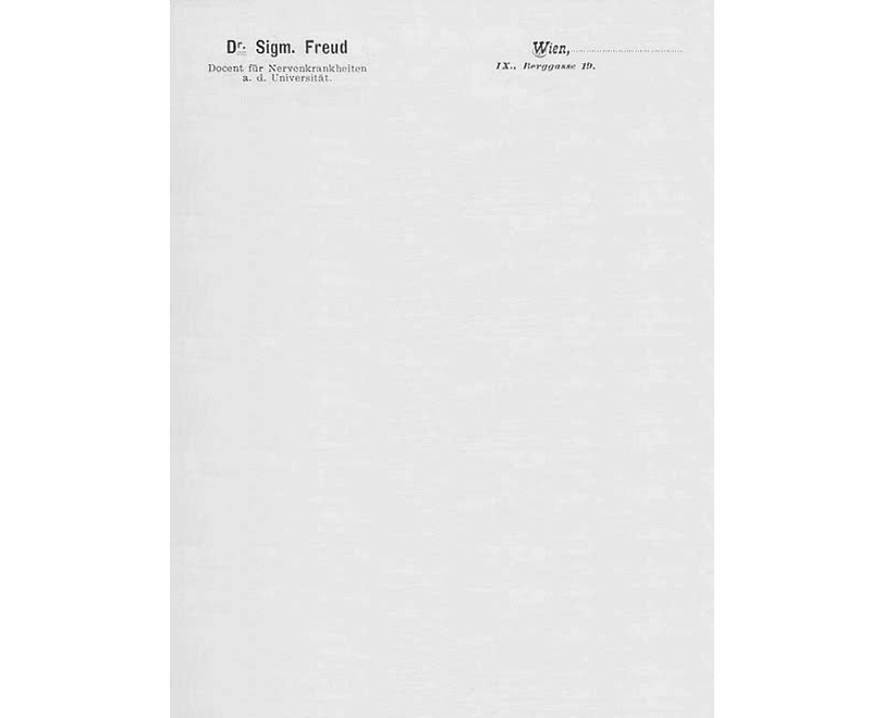 Personal Letterhead - Sigmund Freud