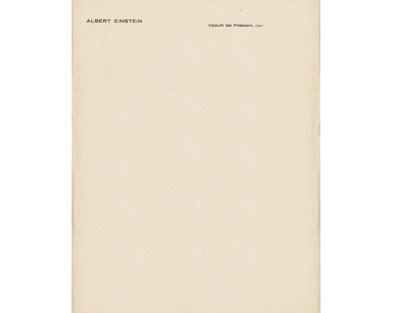 Personal Letterhead - Albert Einstein