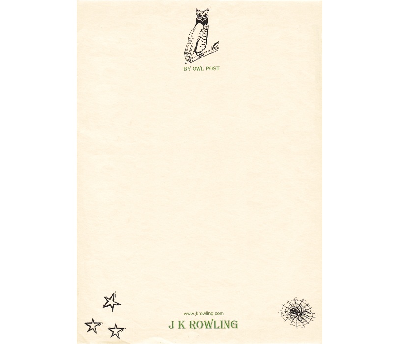 Personal Letterhead - J.K. Rowling