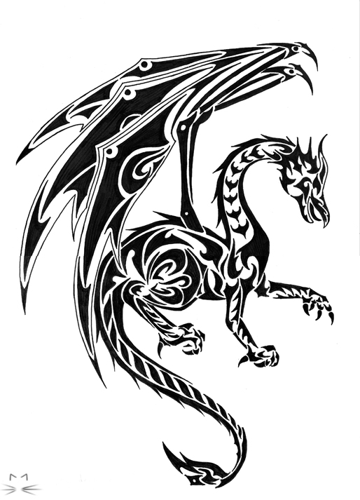 37 Tribal Dragons for Sticker Design Inspiration | UPrinting