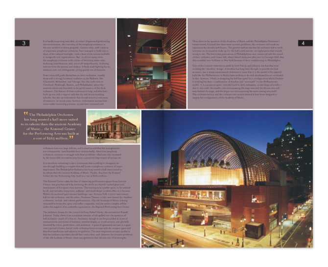 Viñoly: Kimmel Center Newsletter - Inside Pages 02