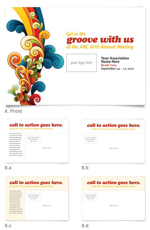 business postcard ideas 10 - exhibitor express branding postcard design