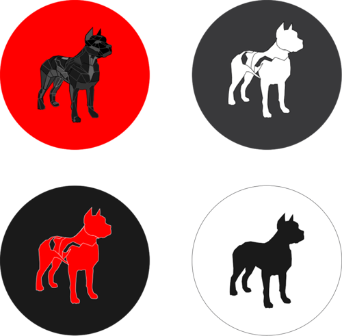 promotional stickers 11 - the black dog