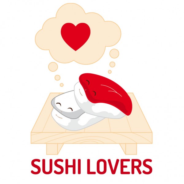 Valentine's Day Card Designs - sushi lovers