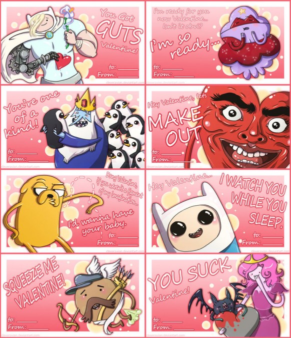 Valentine's Day Card Designs - Adventure Time