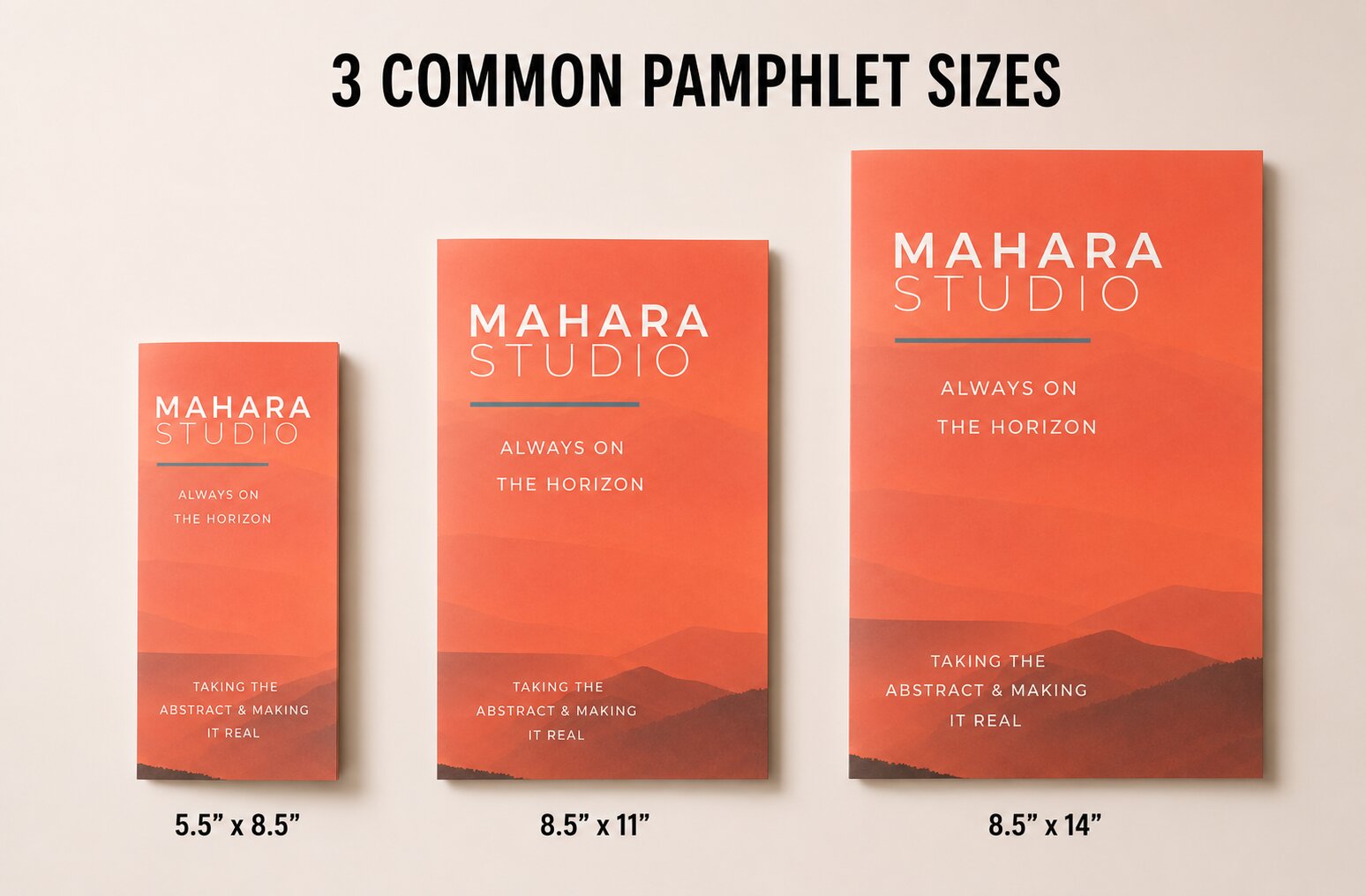 pamphlet sizes