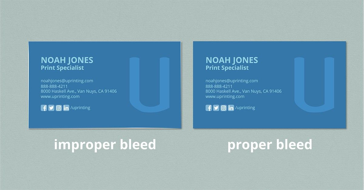 Proper Business Card Bleed