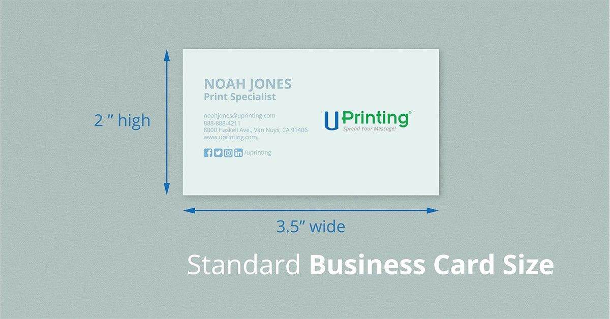 Standard Business Card Size