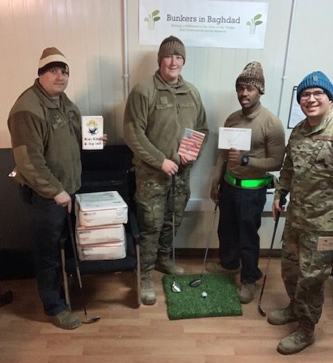 US military receives Beanies for Baghdad and Bunkers for Baghdad donation 