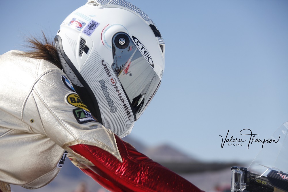 woman rider with helmet